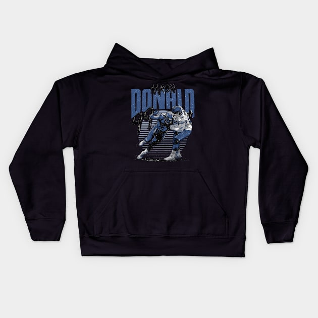 Aaron Donald Los Angeles R Rise Kids Hoodie by binchudala